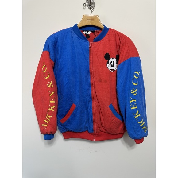 Disney Other - Vintage Disney Mickey Jacket Mickey & Co All Over Print Reversible Puffer Jacket